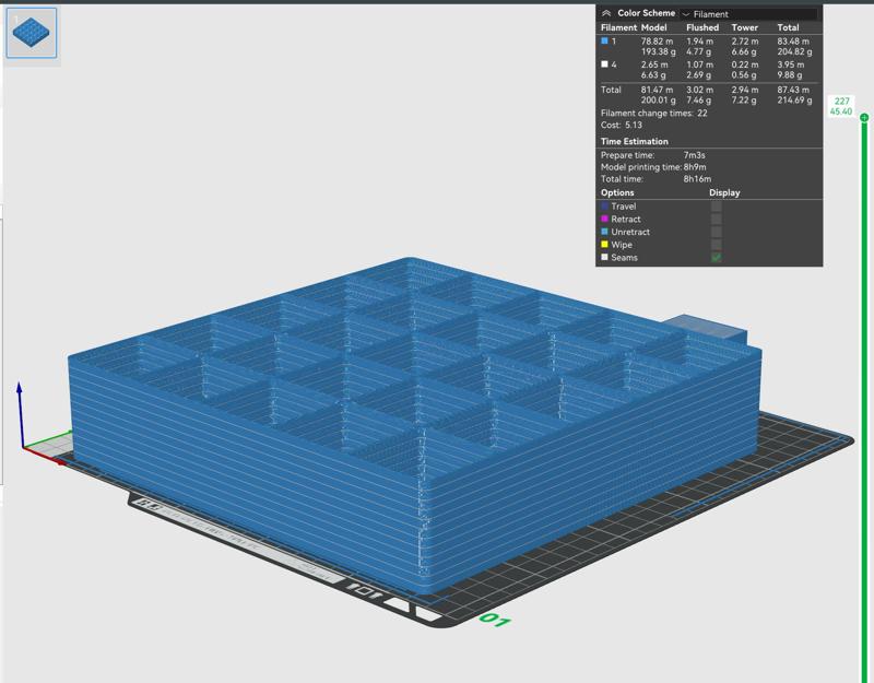 Gridfinity Grids - Stacked for Printing - with supports
