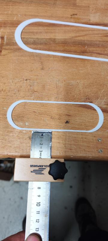 Schablone, für z.B. Schubladengriff, Auszug,Ladeflächenauszug.