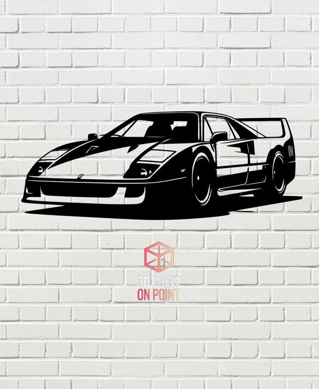 FERRARI F40 - 2D WALL ART #3
