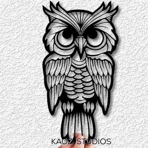 delicate owl wall art mandala decor spirit animal nature decoration