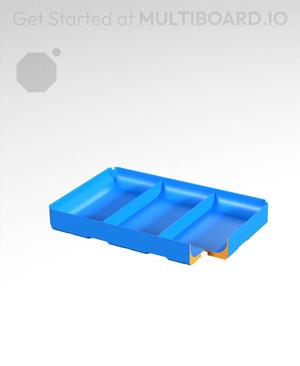 3x2x0.5 - Full Curved - Divided Bin - Multibin Insert