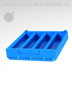 4x1x4-Deep - Linear Divided - Multibin Simple Drawer