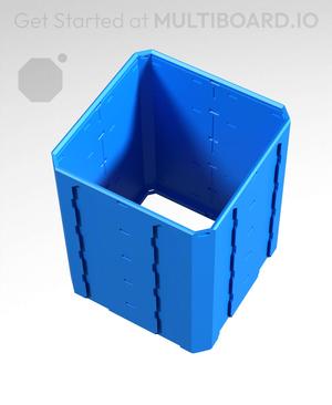 2x2x2.5 - Topped Multipoint Rail - Standard Click-In Multibin Shell Extension