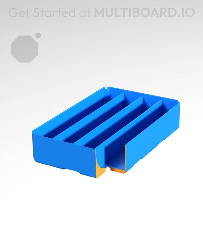 2x3x0.75 - Curved - Double Divided Bin - Multibin Insert