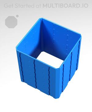 3x3x3.5 - Topped Multipoint Rail - Pop-In Multibin Shell Extension