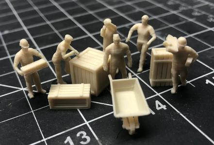 HO scale workers by Capitaine Bob STL