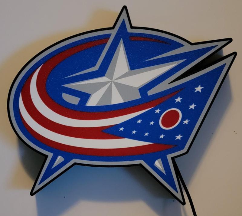 Columbus Blue Jackets Logo LED Lightbox
