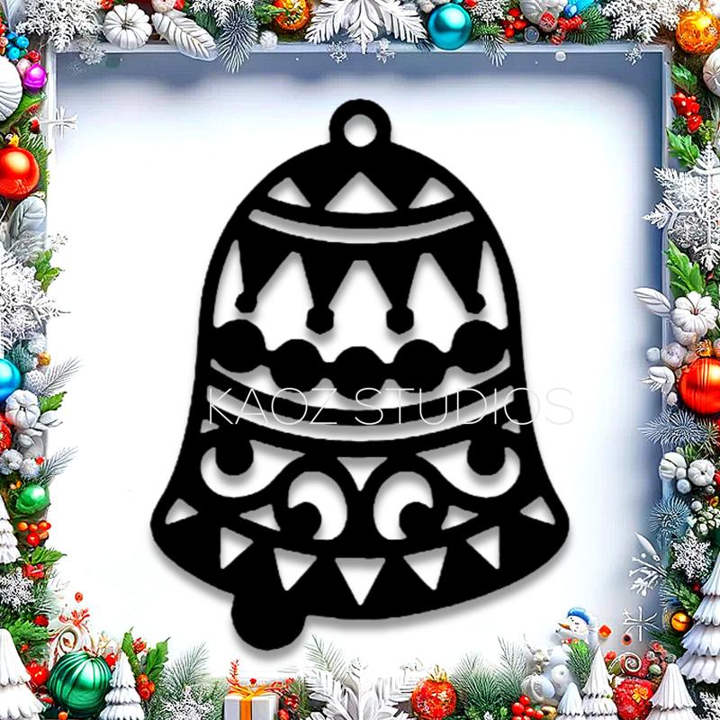 christmas ornament bell decor 2d xmas decoration