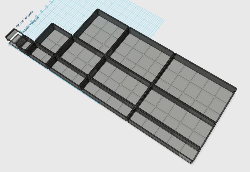 "Easyfinity" - a template for easy build of Gridfinity bins