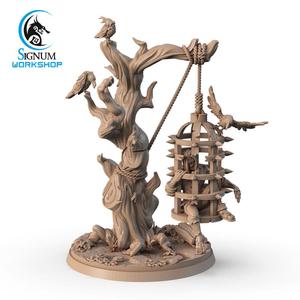 Corpse in a Cage on the Tree