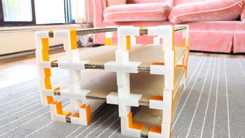 Construye tus propios muebles de carton con este sistema de broches