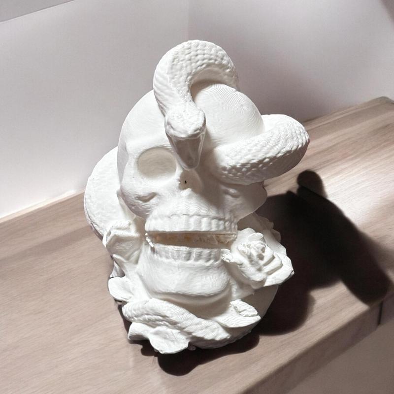 Skull with snakes 3d scan