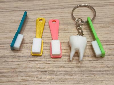 Toothbrush keychain