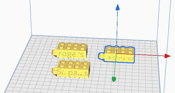 lego brick with street name