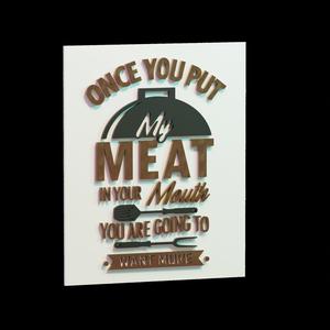 Meat in Mouth Kitchen Plaque