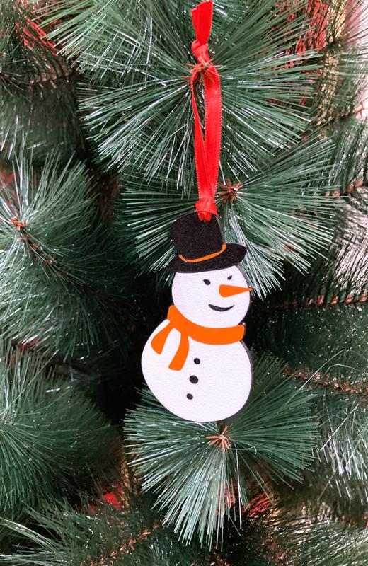 Snowman christmas tree ornament