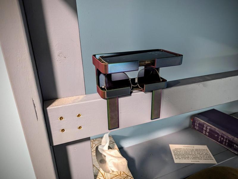 Bed Side  Phone and Glasses Stand (Clip On)