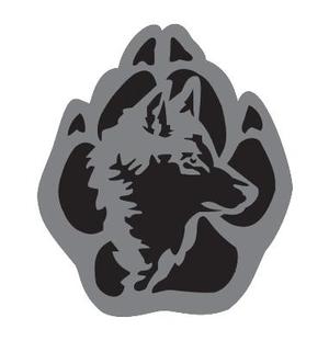 Wolf/Dog paw print