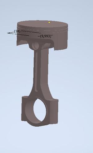 ENGINE pistone, biella (senza spinotto)