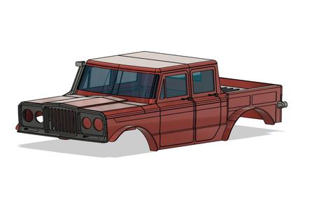 Jeep Kaiser RC Body CRX