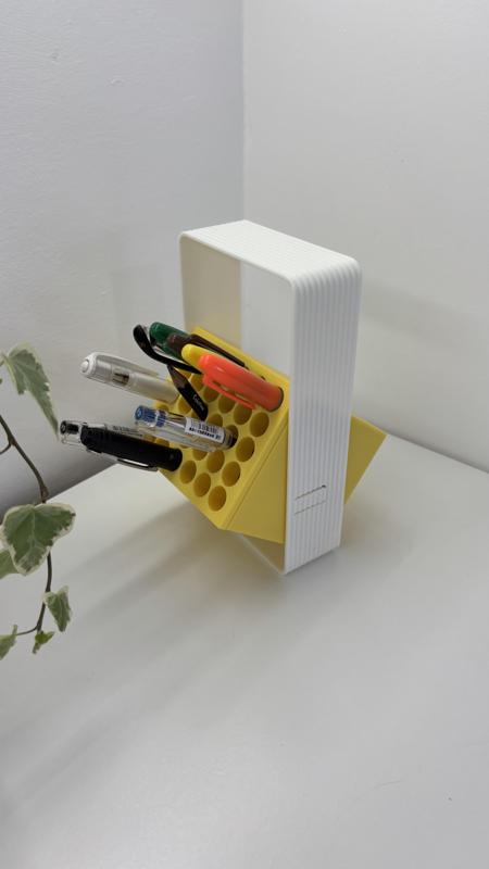 Rotating 2 Piece Desk Pens Holder and Desk Organizer – Elegant & Fast 3D Print