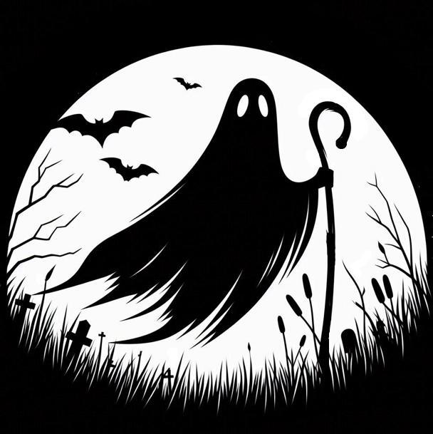 Wall art: Look at the ghost