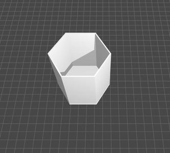 Simple hexagonal desk organizer
