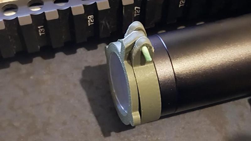 flip scope cover cutout for clear plastic