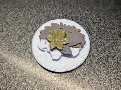 Simple Shaymin 3d extrusion badge