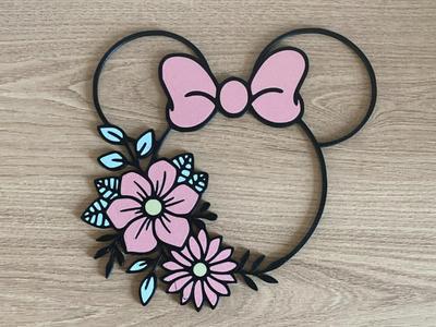 Minnie wall art flower