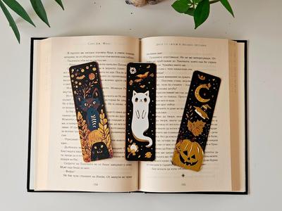 Witch's Familiars - Bookmarks Set (Halloween)