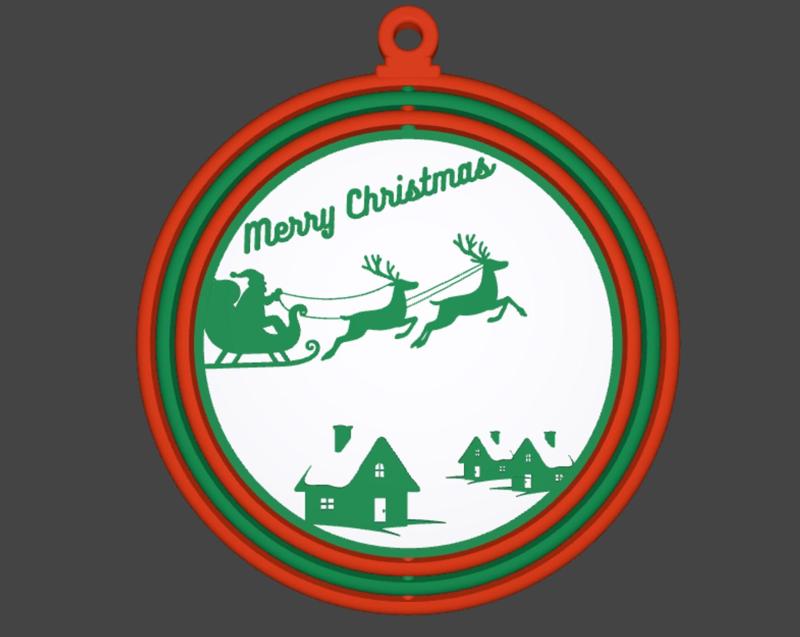 Ornament 2 hanging for Christmas tree swivel