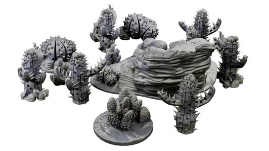 Desert cactus set and scatter terrain for tabletop games