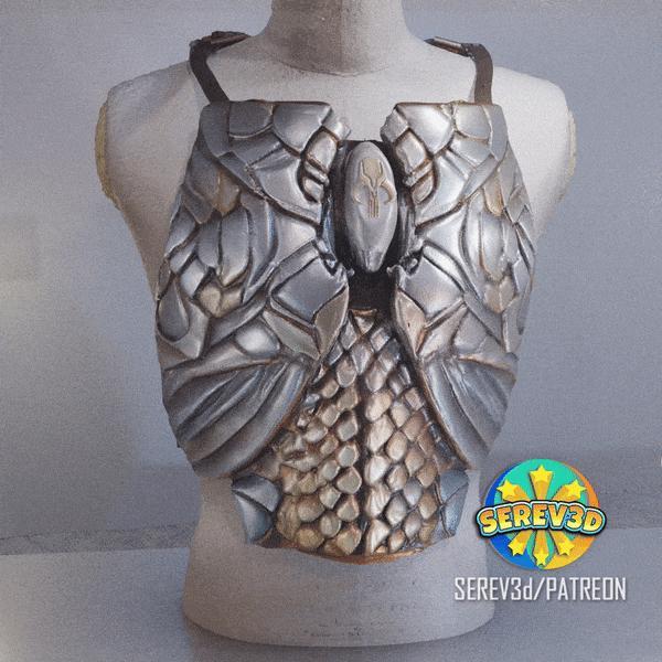 Mandalorian Dragonscale Armor - Wearable Cosplay Prop - 3D Print STL/3MF