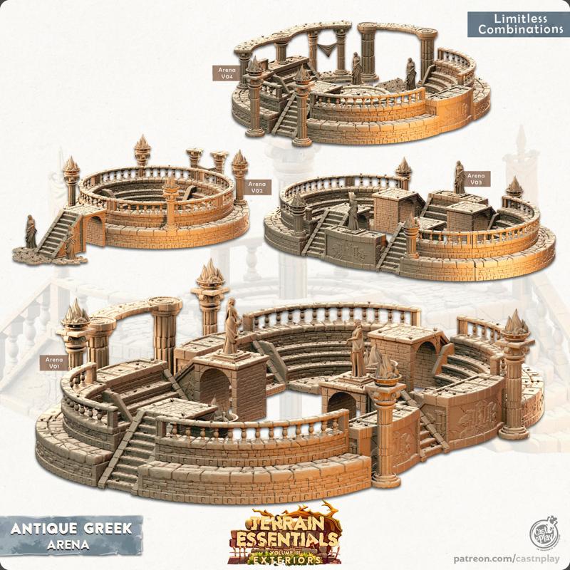 Antique Greek Set (Pre-Supported) - Terrain Essentials | Cast n Play