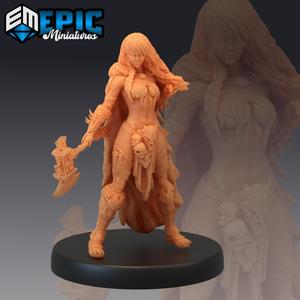Amazon Axe Warrior / Female Barbarian / Forest Wildling Encounter