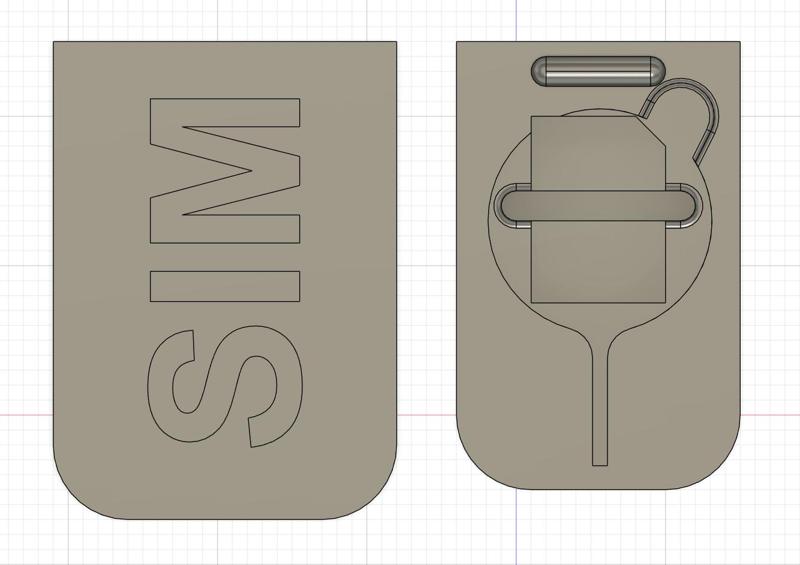 Single SIM card holder