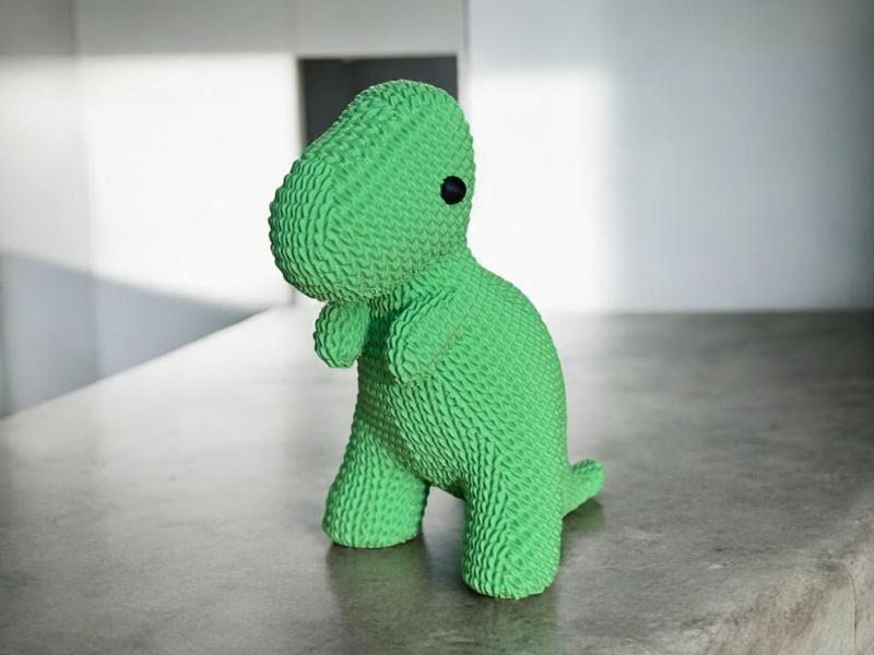 Cute Knitted T-Rex