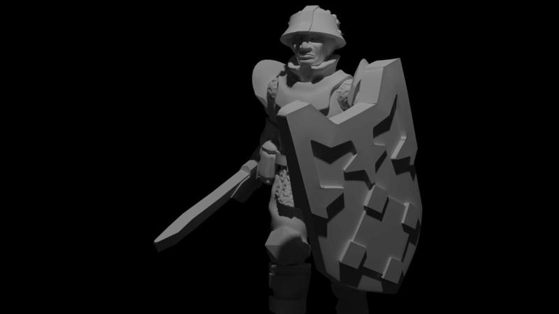 28 mm scale swordsman infantryman