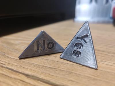 Yes, No, Maybe! decision dice (quick, easy print)