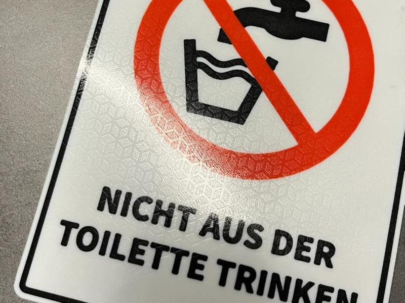 Funny Sign Don't Drink from the Toilet