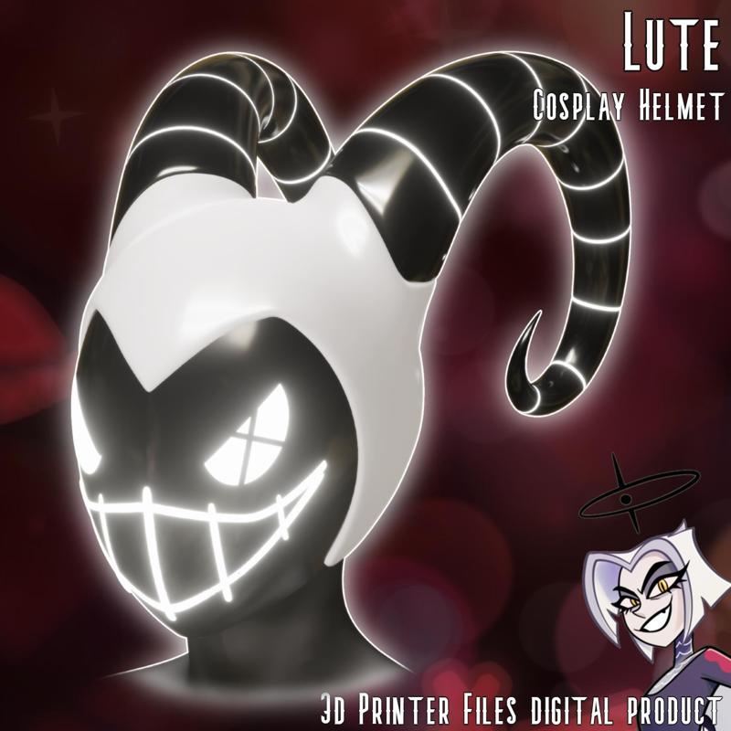 Lute The Exorcist Cosplay Helmet Hazbin Hotel