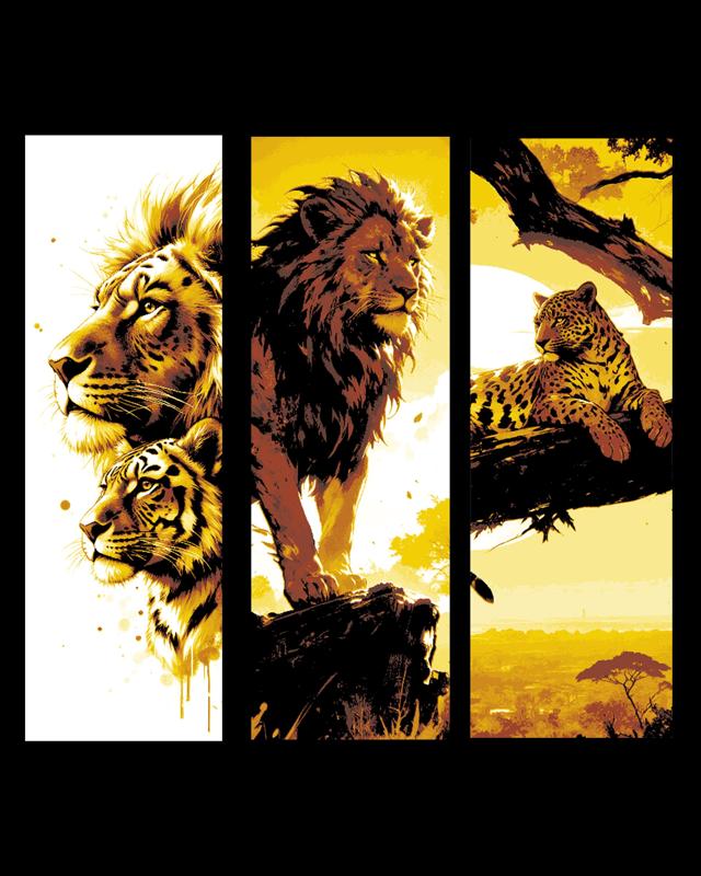 The beauty of the Big Cat - Intense Eyes and Presence - Set of Bookmarks