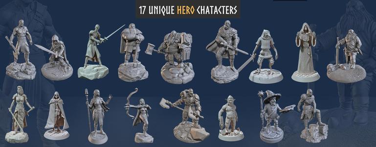 Complete Bundle: A Bard's Tale Entire Library Bundle (Hero Character, Hero Characters, D&D Characters, Hero, Player Character, Player, Miniature, Miniatures, Player Character, Hero Character, House, Town, Character, Player, Hero) 