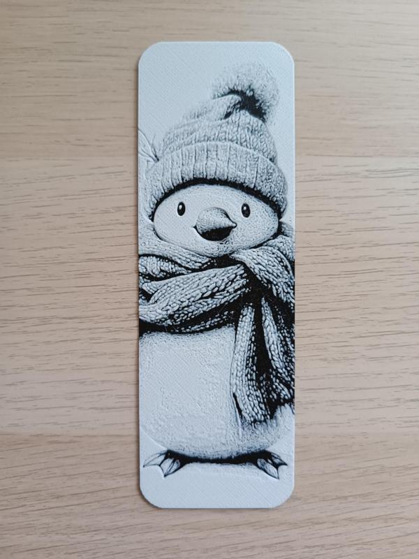 Penguin Snowman Bookmark
