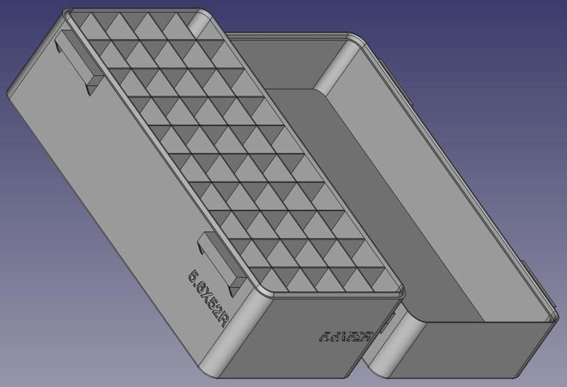 5.6X52mm Rimmed, Head Down, Double Spring Latch, PIP Hinge Modular Ammo Box