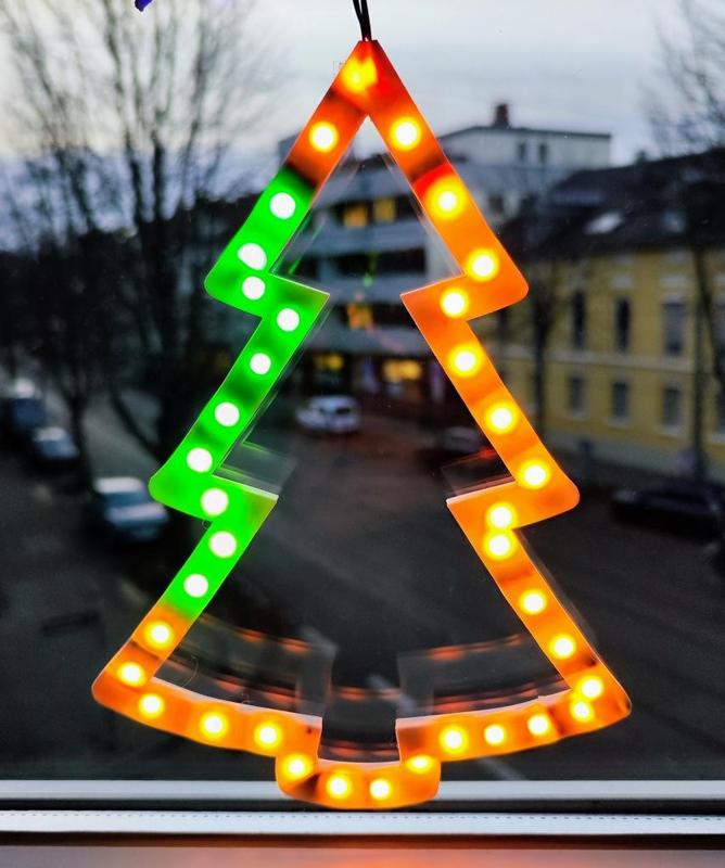 christmastree window light LED - Weihnachtsbaum Fensterbild WLED Neopixel