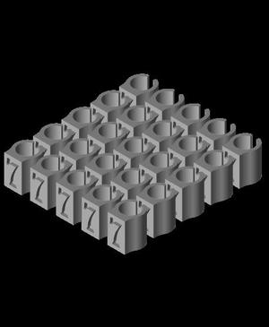 3mm Wire Clip - 7 X 25.stl