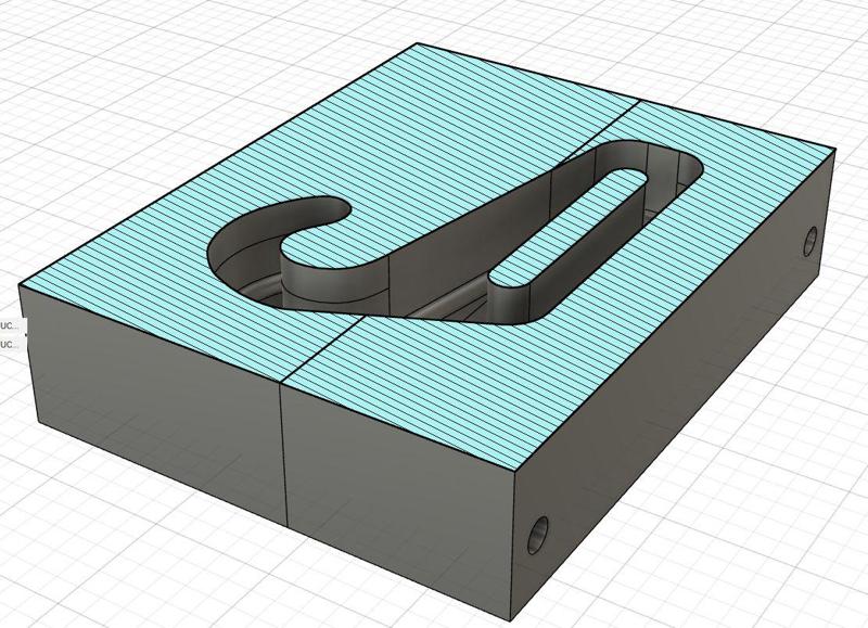 Forged Carbon - Wingfoil Harness Hook mould (3 parts)