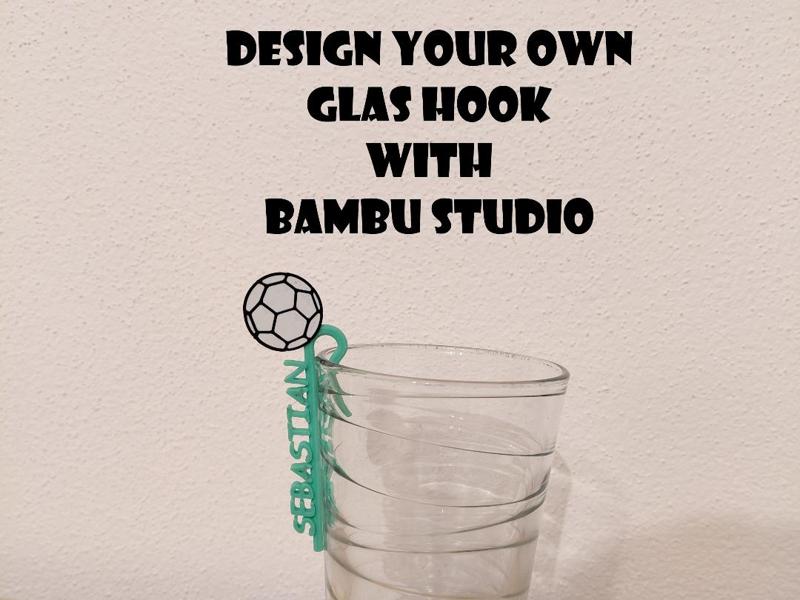 Soccer Glass Hook Glass Marker - Name Customizable